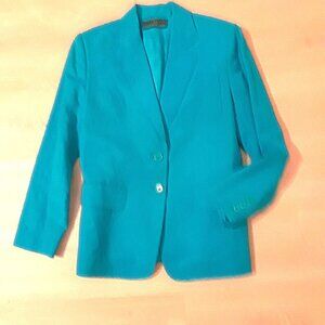 Perfect Embassy Row turquoise blazer fully lined size 4